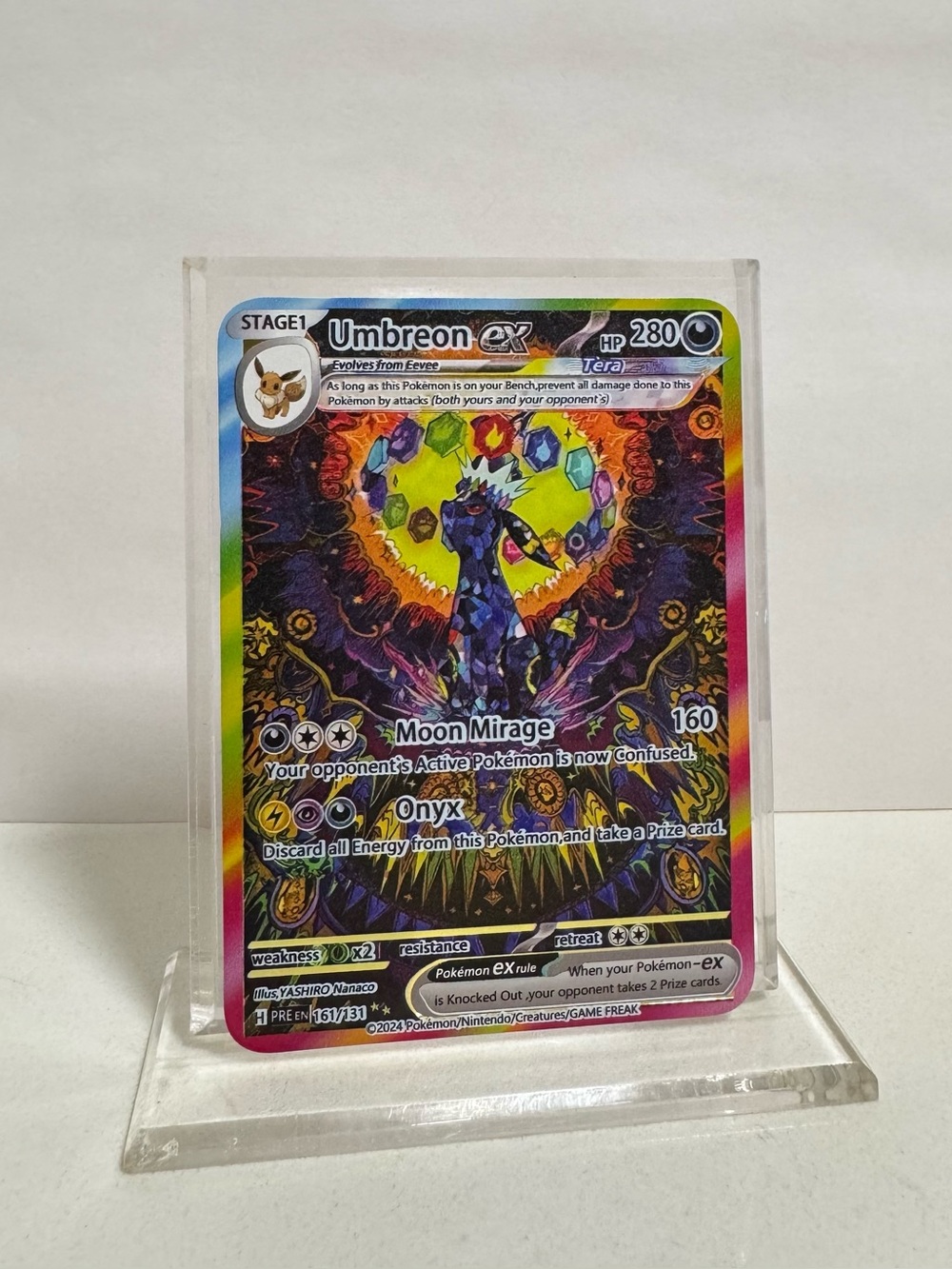 Pokemon Umbreon EX 161/131 Gold Metal Card Collectible/Gift/Fan Art